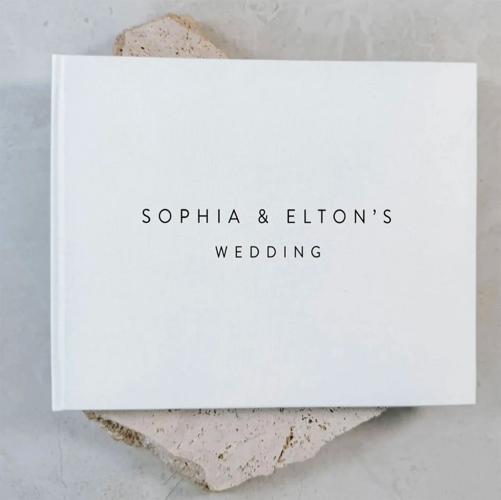 Personalized Wedding Guest Book For Engagement Bachelorette Party Birthday Bridal Shower Keepsake Book Horizontal Signature Book