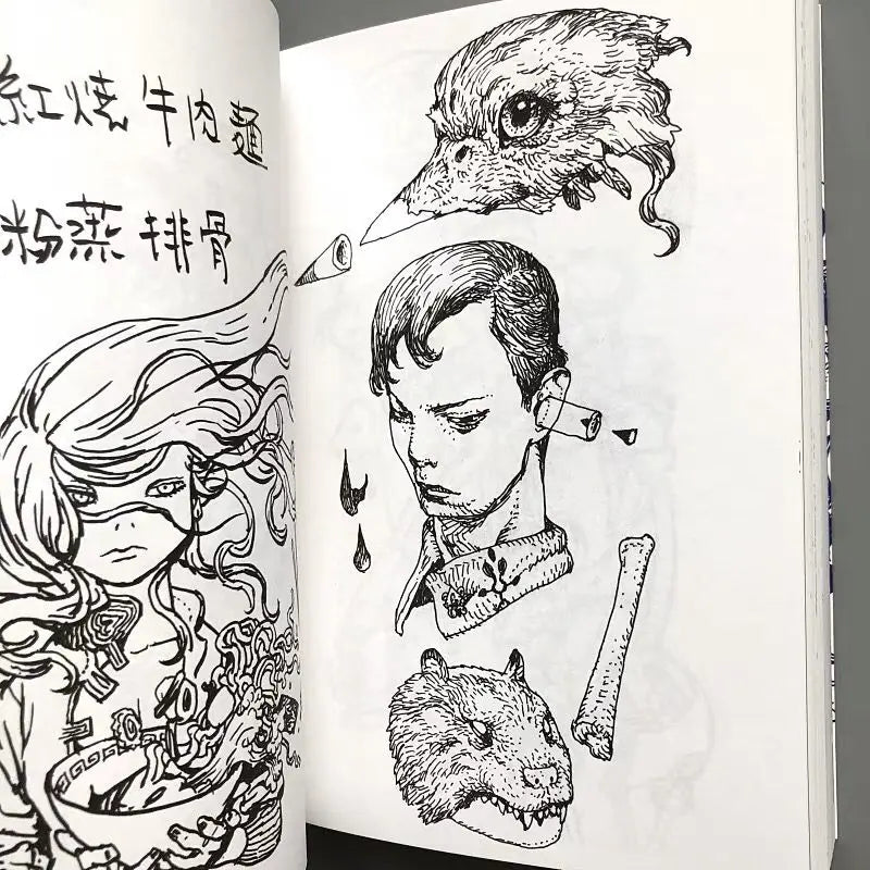 Katsuya Terada Sketch Art Works Japanese Illustration Collection Book Sketch Manuscript Line Drawing Books