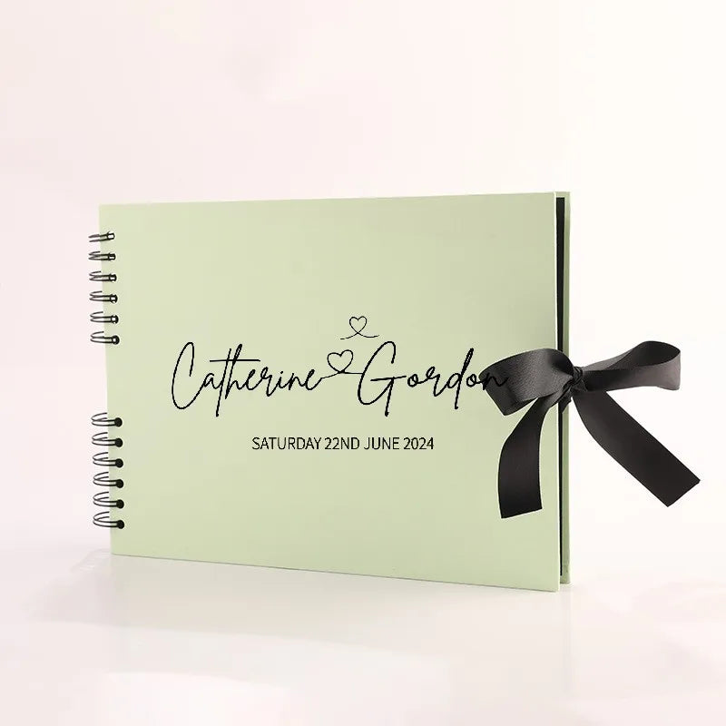 Personalized Wedding Guest Book Cleaning Photo Album Signning Anniversary Gift for Her Supplie Scrapbook Cover Printed Guestbook