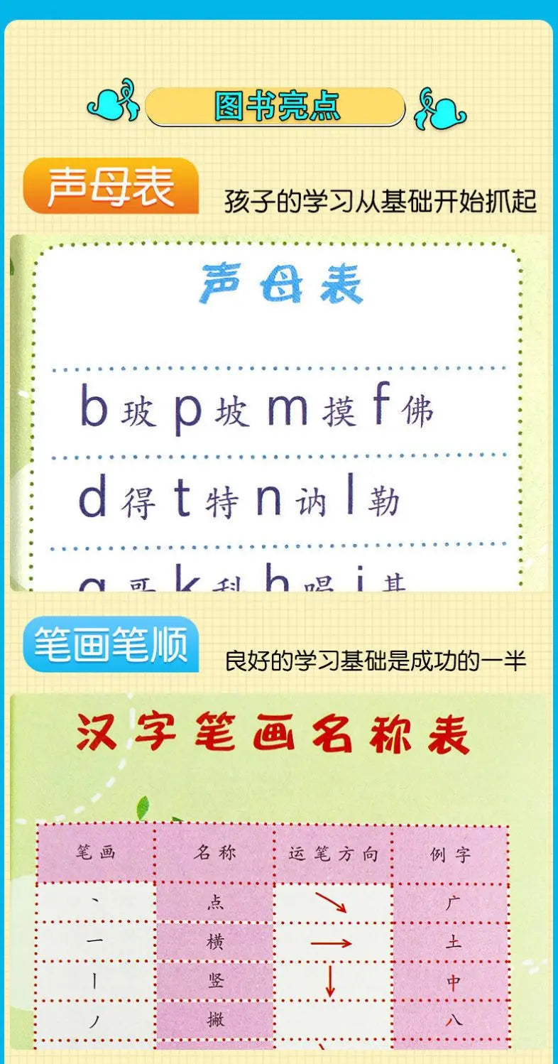 Preschool Essential 800 Word Book Chinese Characters Pinyin Stroke Picture Learning Chinese Books For Kids