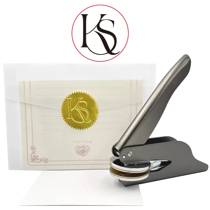 Customized Embossed Stamp Personalized Custom Book Embosser Seal Wedding Invitation Logo Customization Embossing Paper Stamps